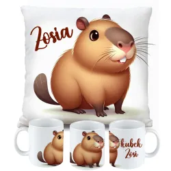 Kubek Poduszka Kapibara Capybara dla dziecka na Urodziny z personalizacją