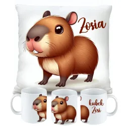 Kubek Poduszka Kapibara Capybara dla dziecka na Urodziny z personalizacją