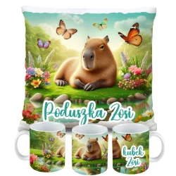 Kubek Poduszka Kapibara Capybara dla dziecka na Urodziny z personalizacją