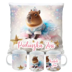 Kubek Poduszka Kapibara Capybara dla dziecka na Urodziny z personalizacją