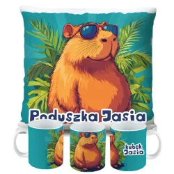 Kubek Poduszka Kapibara Capybara dla dziecka na Urodziny z personalizacją