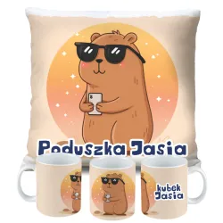 Kubek Poduszka Kapibara Capybara dla dziecka na Urodziny z personalizacją