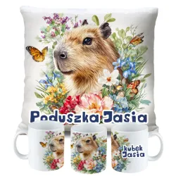 Kubek Poduszka Kapibara Capybara dla dziecka na Urodziny z personalizacją