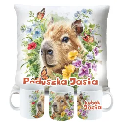 Kubek Poduszka Kapibara Capybara dla dziecka na Urodziny z personalizacją