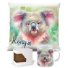 Zestaw Prezentowy Koala – Kubek + Poduszka z Nadrukiem i Personalizacją