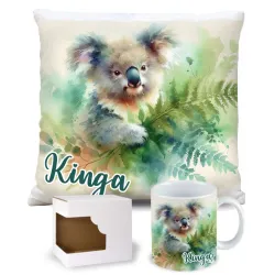 Zestaw Prezentowy Koala – Kubek + Poduszka z Nadrukiem i Personalizacją