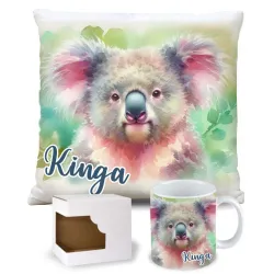 Zestaw Prezentowy Koala – Kubek + Poduszka z Nadrukiem i Personalizacją