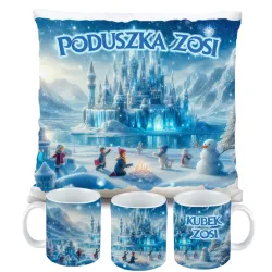 Zestaw Prezentowy Kubek i Poduszka Kraina Śniegu z Księżniczką