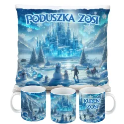 Zestaw Prezentowy Kubek i Poduszka Kraina Śniegu z Księżniczką