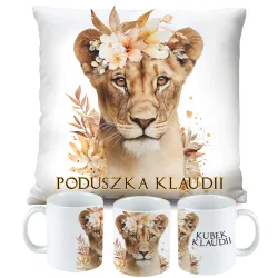 Zestaw prezentowy Król Lew kubek + poduszka na urodziny dla dziecka