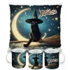 Zestaw Halloween MAGICZNY czarny KOT Kubek + Poduszka Prezent Upominek