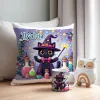 Zestaw Halloween MAGICZNY czarny KOT Kubek + Poduszka Prezent Upominek