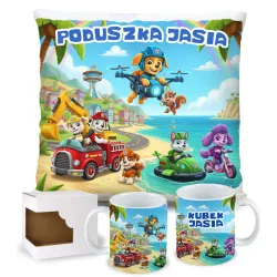Paw Friends / Psia Misja – Zestaw Prezentowy Kubek + Poduszka z Imieniem Twojego Pupila!
