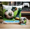 Zestaw dla Piłkarza Kubek + Poduszka z grafiką piłkarską DLA KIBICA FANA
