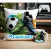 Zestaw dla Piłkarza Kubek + Poduszka z grafiką piłkarską DLA KIBICA FANA