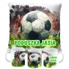 Zestaw dla Piłkarza Kubek + Poduszka z grafiką piłkarską DLA KIBICA FANA
