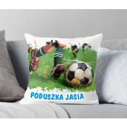 Poduszka dla Piłkarza z grafiką piłkarską DLA KIBICA FANA