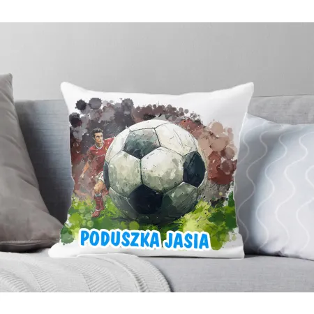 Zestaw dla Piłkarza Kubek + Poduszka z grafiką piłkarską DLA KIBICA FANA
