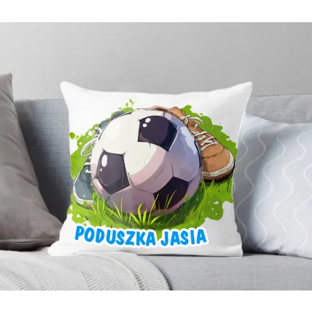Poduszka dla Piłkarza z grafiką piłkarską DLA KIBICA FANA