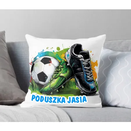 Poduszka dla Piłkarza z grafiką piłkarską DLA KIBICA FANA