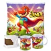 ZESTAW PREZENTOWY Kubek Poduszka Dinozaur Dinozaury T-rex Super Dinuś
