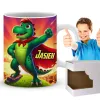 PREZENTOWY Kubek Dinozaur Dinozaury T-rex Super Dinuś