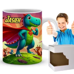 PREZENTOWY Kubek Dinozaur Dinozaury T-rex Super Dinuś