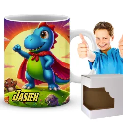 PREZENTOWY Kubek Dinozaur Dinozaury T-rex Super Dinuś