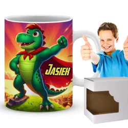 PREZENTOWY Kubek Dinozaur Dinozaury T-rex Super Dinuś