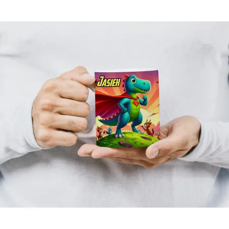 PREZENTOWY Kubek Dinozaur Dinozaury T-rex Super Dinuś