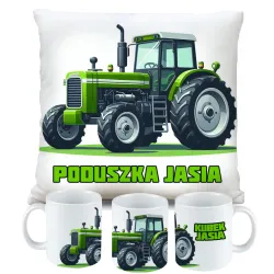 Zestaw na Prezent Rolnika Kubek Poduszka z Traktorem Styl Farming Symulator