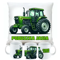 Zestaw na Prezent Rolnika Kubek Poduszka z Traktorem Styl Farming Symulator