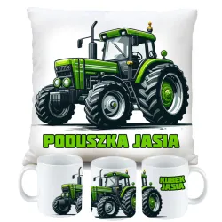 Zestaw na Prezent Rolnika Kubek Poduszka z Traktorem Styl Farming Symulator