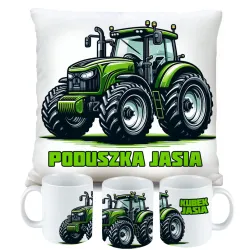 Zestaw na Prezent Rolnika Kubek Poduszka z Traktorem Styl Farming Symulator
