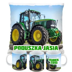 Zestaw na Prezent Rolnika Kubek Poduszka z Traktorem Styl Farming Symulator