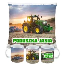 Zestaw na Prezent Rolnika Kubek Poduszka z Traktorem Styl Farming Symulator