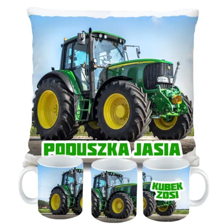 Zestaw na Prezent Rolnika Kubek Poduszka z Traktorem Styl Farming Symulator