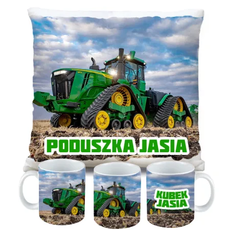 Zestaw na Prezent Rolnika Kubek Poduszka z Traktorem Styl Farming Symulator