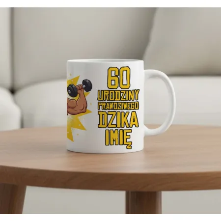 Zestaw PREZENT NA URODZINY 30 40 50 60 70 80 90 DLA MĘŻCZYZNY KUBEK + PODUSZKA