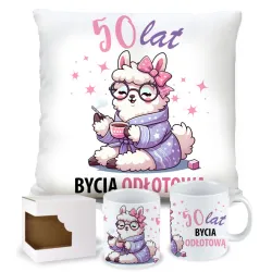 PREZENT NA 30 40 50 60 70 80 URODZINY DLA KOBIETY KUBEK + PODUSZKA ZESTAW