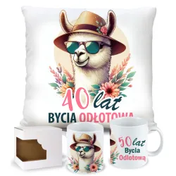 PREZENT NA 30 40 50 60 70 80 URODZINY DLA KOBIETY KUBEK + PODUSZKA ZESTAW