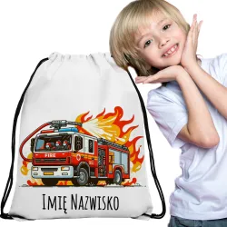 WOREK do przedszkola na buty PLECAK szkoły żłobka Straż Pożarna Strażak