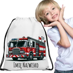WOREK do przedszkola na buty PLECAK szkoły żłobka Straż Pożarna Strażak