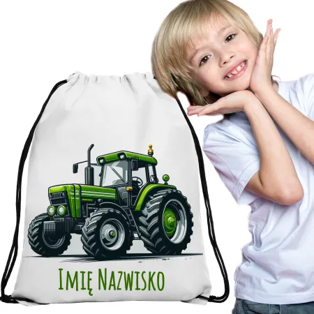 WOREK do przedszkola na kapcie buty PLECAK szkoły żłobka Traktor Farming