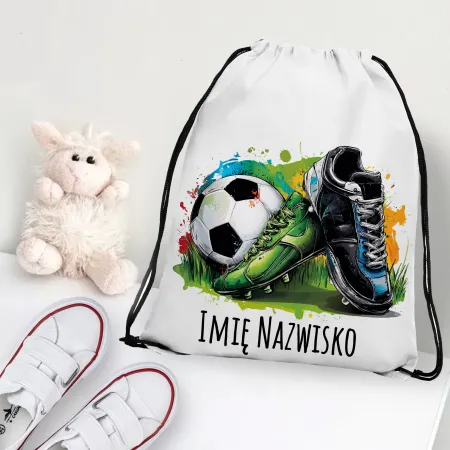 WOREK do przedszkola na buty PLECAK do szkoły żłobka Piłka nożna dla kibica