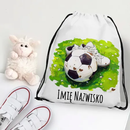 WOREK do przedszkola na buty PLECAK do szkoły żłobka Piłka nożna dla kibica