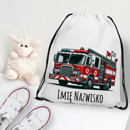 WOREK do przedszkola na buty PLECAK szkoły żłobka Straż Pożarna Strażak