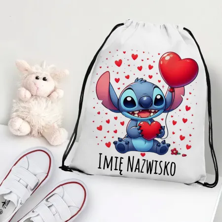 WOREK do przedszkola na kapcie buty PLECAK szkoły żłobka Niebieski kosmita + imię