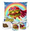 Zing Bites Snack Stars – Zestaw Super Burger : Poduszka + Kubek z Imieniem!