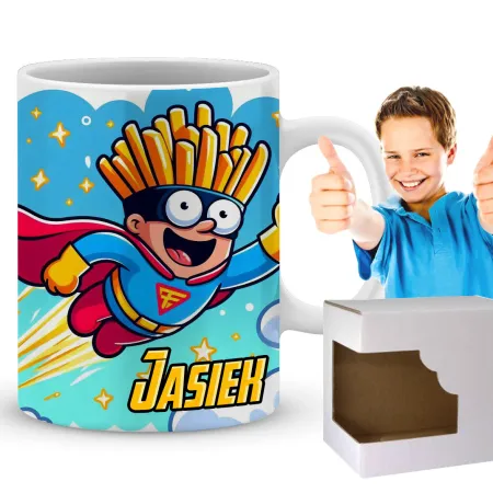 Zing Bites Snack Stars – Zestaw Super Frytki : Poduszka + Kubek z Imieniem!